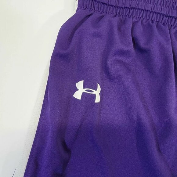 Women's Under Armour Drop Step Reversible Basketball Shorts in Purple UKS526W NW - Picture 3 of 8